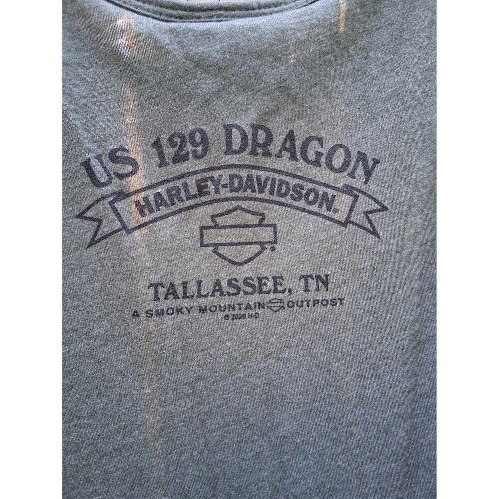 082 Harley Davidson Tallassee TN 2020 XL Green Tank Top Graphic Women's - Picture 8 of 9